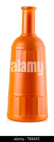 ceramic bottle over white background Stock Photo