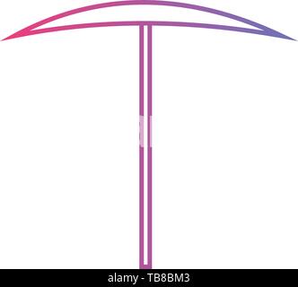 Pickaxe icon - Pickaxe Flat design - vector Stock Vector