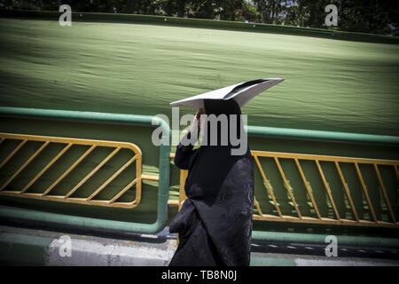 Tehran, Tehran, Iran. 31st May, 2019. Iranians attend a parade marking al-Quds (Jerusalem) International Day in Tehran. An initiative started by Iranian revolutionary leader Ayatollah Ruhollah Khomeini, Quds Day is held annually on the last Friday of the Muslim fasting month of Ramadan and calls for Jerusalem to be returned to the Palestinians. Credit: Rouzbeh Fouladi/ZUMA Wire/Alamy Live News Stock Photo