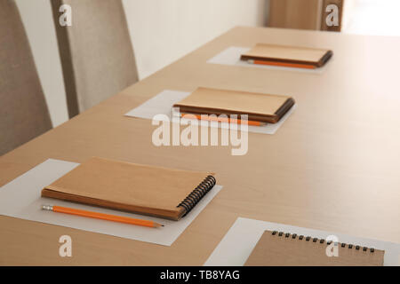 Empty conference room prepared for meeting Stock Photo
