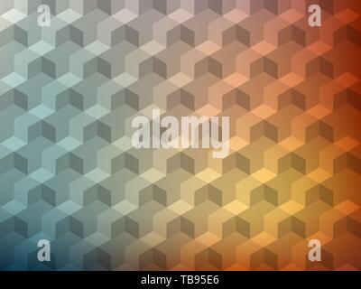 Volume realistic texture. 3d cubes geometric pattern. Design vector colorful background. Stock Vector