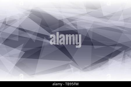 Abstract polygonal shape background. Glowing triangles on dark backdrop. Geometric design. Vector illustration. Stock Vector