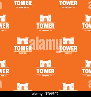 Luxury tower pattern vector orange Stock Vector