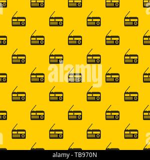 Retro radio pattern vector Stock Vector