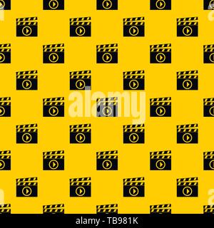 Clapperboard for movie shooting pattern vector Stock Vector
