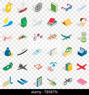 Game icons set, isometric style Stock Vector