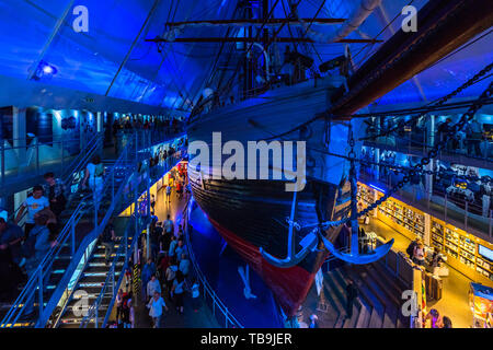 At Fram Museum (Frammuseet) visitors can come on board the polar ship Fram, used by Norwegian explorers in the polar expeditions, Oslo, Norway Stock Photo