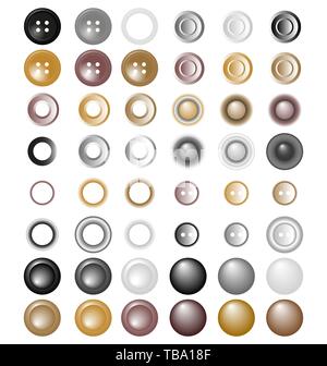 Eyelets and buttons fashion accessory vector illustration Stock Vector