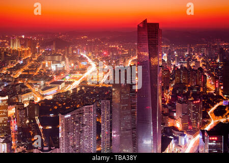 Night Scenery in Dalian City Stock Photo