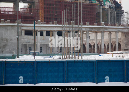 St. Petersburg, Russia - December 23, 2012: Construction Gazprom Arena. Zenit Arena. Stock Photo