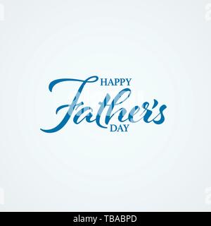Happy Fathers Day calligraphic lettering on white background. Stock Vector