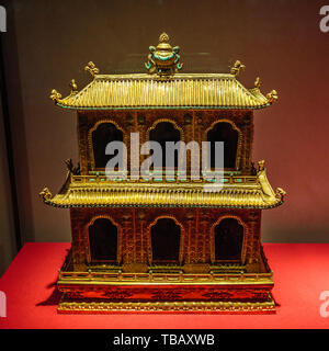 Exhibits at the Treasure Museum of the National Palace Museum Stock Photo