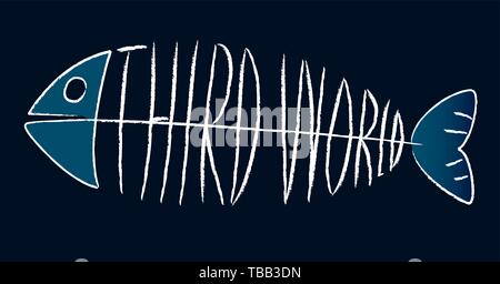 Vector illustration. Third world symbol. Struggle for hard life. Stock Vector