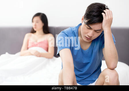 The conflict between a couple. Stock Photo