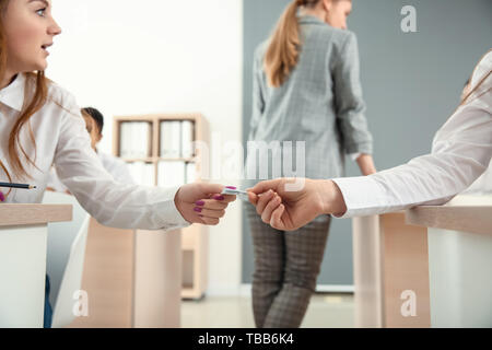 Pupils cheating during school test Stock Photo