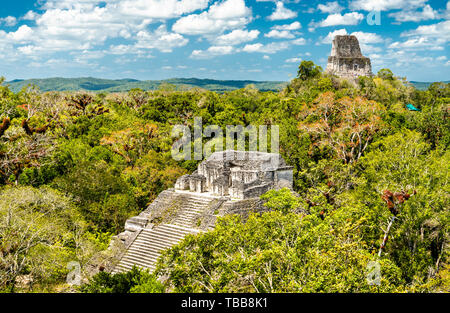 Ancient Mayan ruins at Tikal in Guatemala Stock Photo