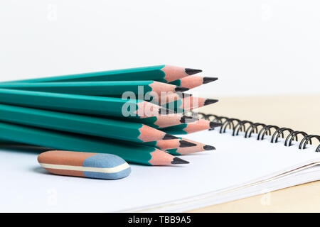 notebooks and pencil Stock Photo