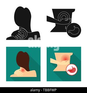 Vector illustration of hospital and rendering logo. Set of hospital and help vector icon for stock. Stock Vector