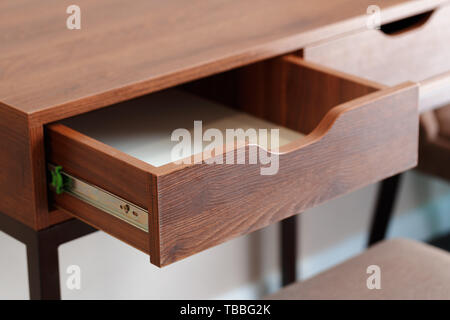 Wood bedside table. Modern designer Stock Photo