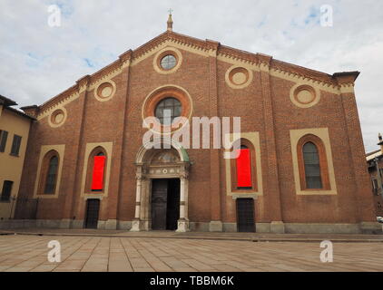 Church of Santa Maria delle Grazie, in the city center of Milan. Located in the Lombardy region, northern Italy Stock Photo