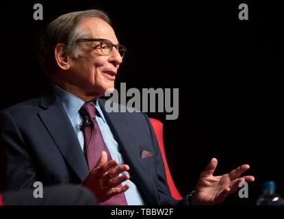 Robert Caro, two-time Pulitzer Prize-winning author, during a discussion on his latest book at the LBJ Presidential Library April 15, 2019 in Austin, Texas. Caro spoke about his new book, Working, a collection of vivid, candid, and deeply revealing stories about researching and writing his acclaimed books. Stock Photo