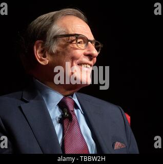 Robert Caro, two-time Pulitzer Prize-winning author, during a discussion on his latest book at the LBJ Presidential Library April 15, 2019 in Austin, Texas. Caro spoke about his new book, Working, a collection of vivid, candid, and deeply revealing stories about researching and writing his acclaimed books. Stock Photo