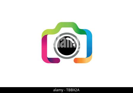 Creative Colorful Camera line Logo Design Symbol Vector Illustration ...