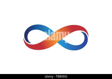 Creative Colorful Infinity Logo Design Symbol Vector Illustration Stock Vector