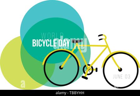 World bicycle day. Vector illustration - Vector Stock Vector