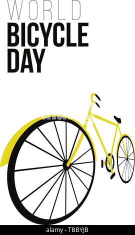 World bicycle day. Vector illustration - Vector Stock Vector