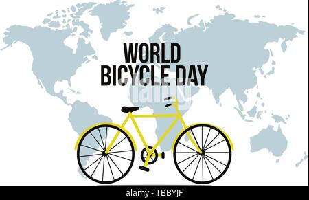 Illustration of Concept World bicycle day. Vector illustration Stock Vector