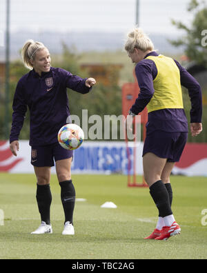 England's Rachel Daly during a training session at The Lensbury Resort ...