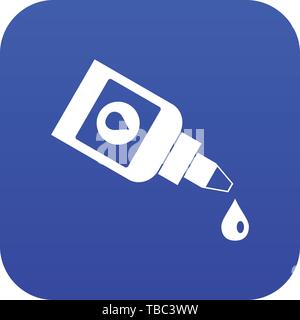 Bottle for eye drops icon digital blue Stock Vector