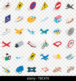 Factory icons set, isometric style Stock Vector