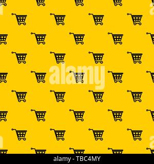 Basket on wheels pattern vector Stock Vector