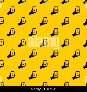 Hand holding smartphone with photo pattern vector Stock Vector