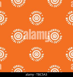 Metal cutting service pattern vector orange Stock Vector