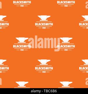 Blacksmith pattern vector orange Stock Vector