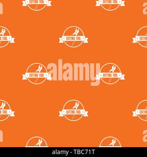 Cutting tool pattern vector orange Stock Vector