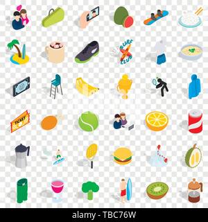 Sport icons set, isometric style Stock Vector