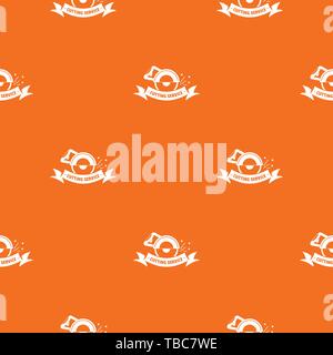Cutting service pattern vector orange Stock Vector