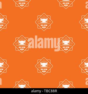 Metal cutting machine pattern vector orange Stock Vector