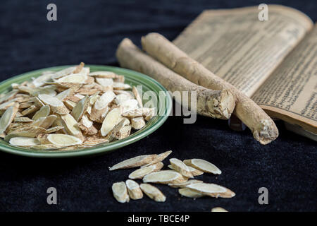 Closeup Astragalus of Traditional Chinese Medicine Stock Photo