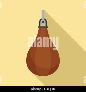 Punching bag icon. Flat illustration of punching bag vector icon for web design Stock Vector