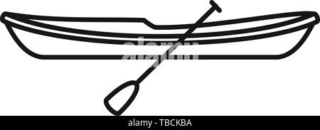 Speed kayak icon. Outline speed kayak vector icon for web design isolated on white background Stock Vector