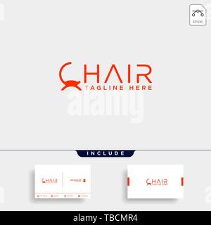 chair logo design vector icon illustration icon element isolated Stock Vector