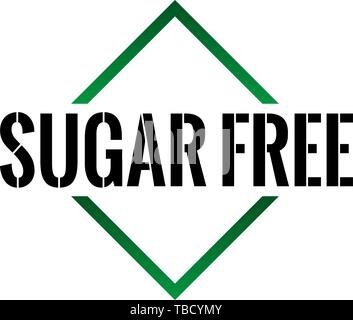 Sugar free Triangel Cone Icon Vector sign with text on white background Stock Vector