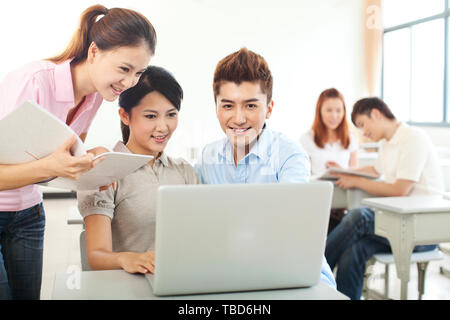 College students' study during class Stock Photo