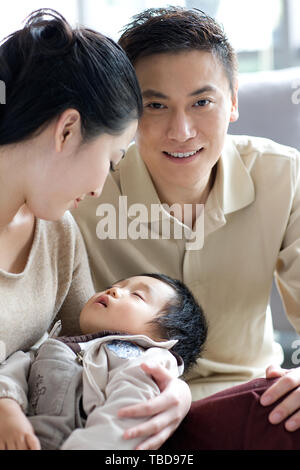 The child falls asleep Stock Photo