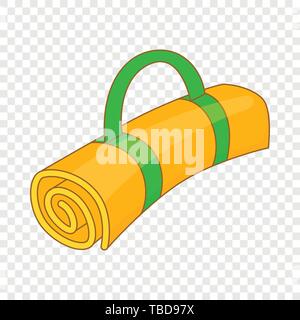 Tourist mat icon, cartoon style Stock Vector